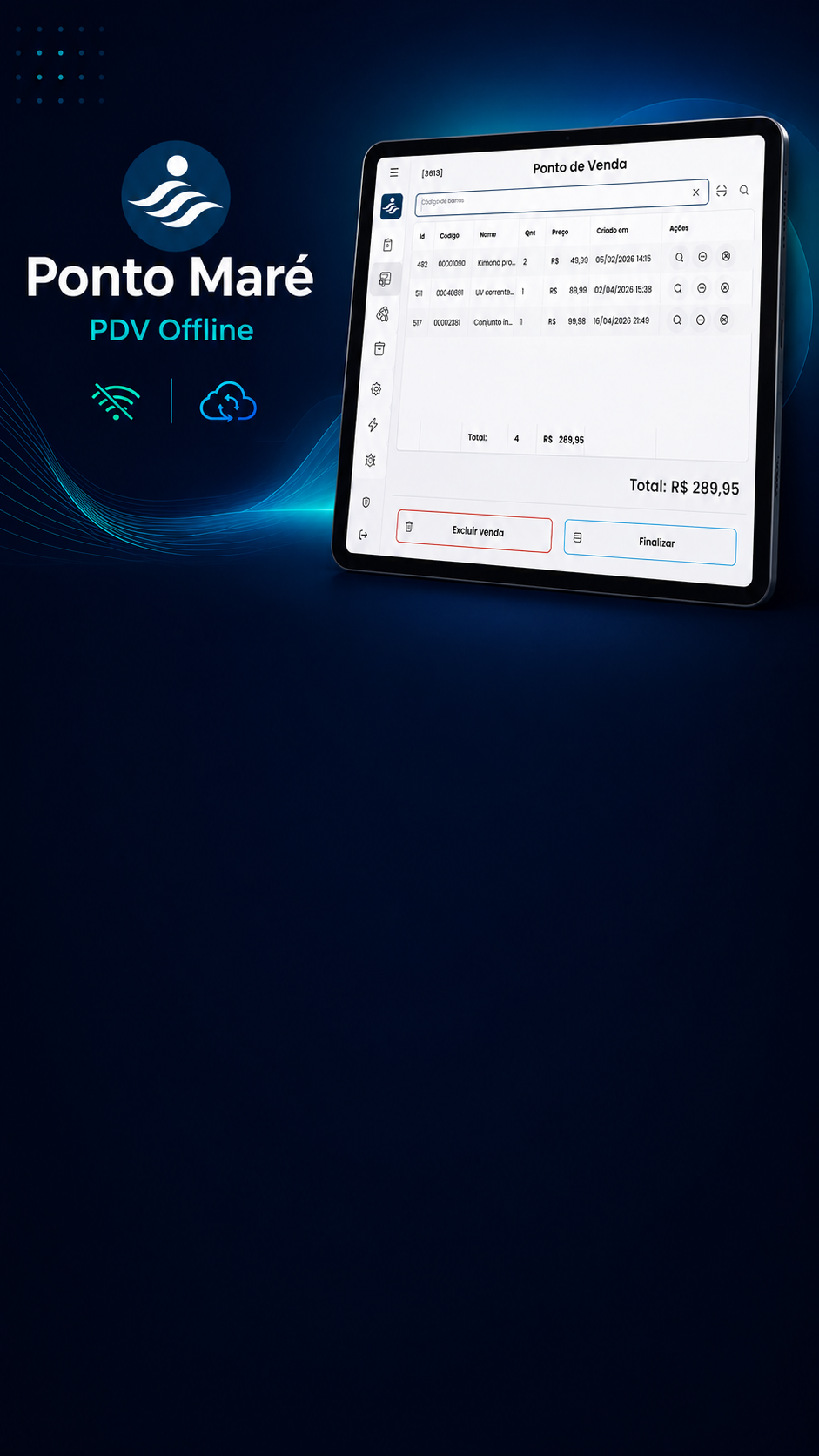 Ponto Maré — PDV para lojas no Android e Windows